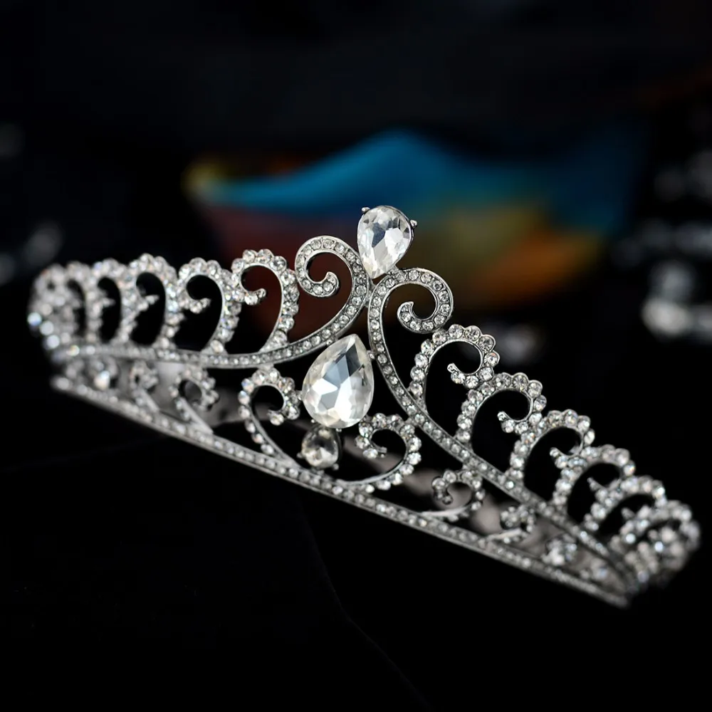 

Sales of the new Korean style water wedding crown popular bride crown wedding dress accessories hollow decorative patter