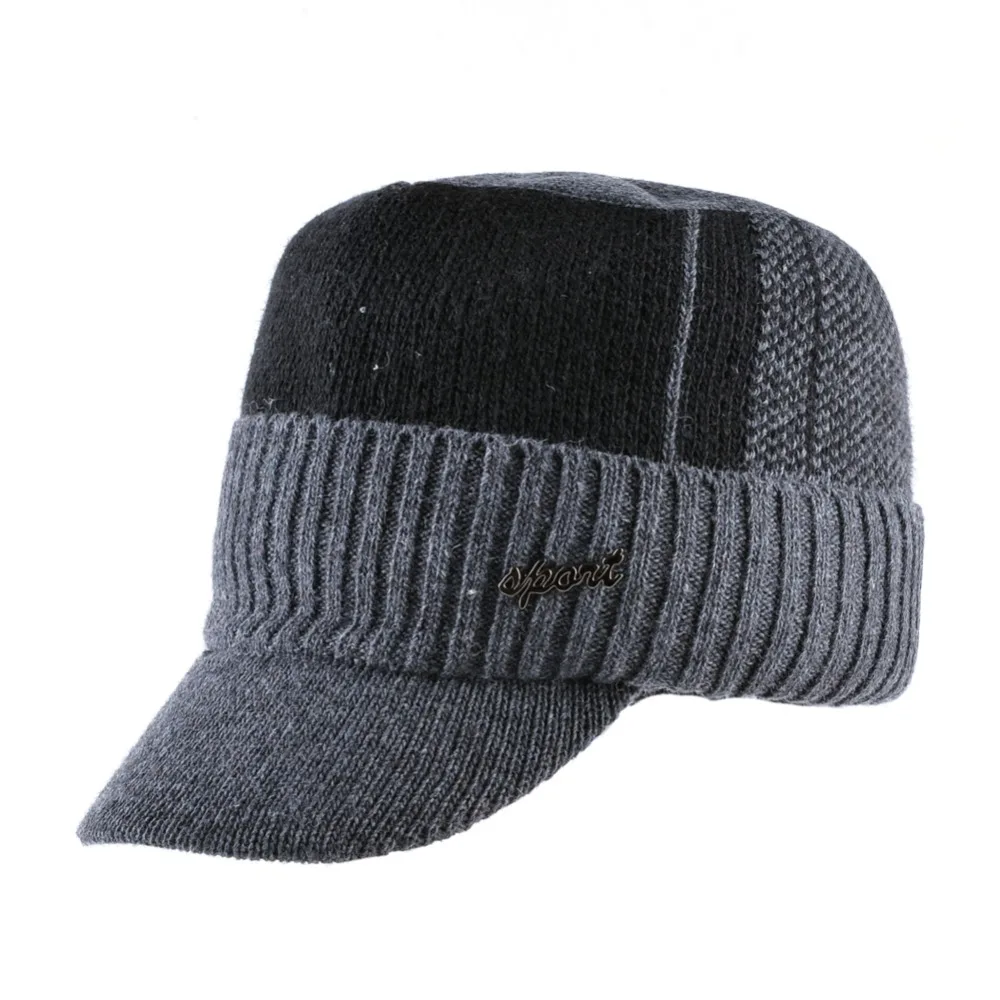 TQMSMY, теплая зимняя мужская утолщенная бейсбольная кепка с добавлением бархата, мужские шапочки, шапка для отца, вязаные шапки, мужской шарф с воротником, TMC34
