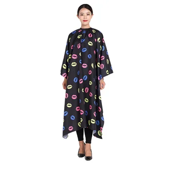 

Hot Lips Pattern Salon Hair cape Hair Beauty perm dye coloring apron waterproof Barbers Gown Cloth Styling Tool for Barber UN989