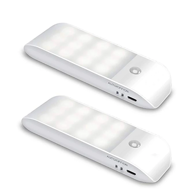 

LED Night Light with motion sensor Light USB Rechargeable Night Lamp Cabinet light with 3 Modes Auto/ON/OFF for Kids Room