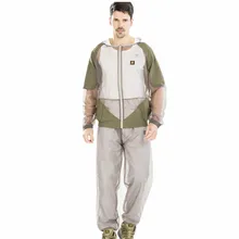 Летние противомоскитные комплекты, топы, брюки, костюмы для мужчин, для кемпинга, охоты, рыбалки, быстросохнущие, дышащие, с капюшоном, шляпа с москитной сеткой