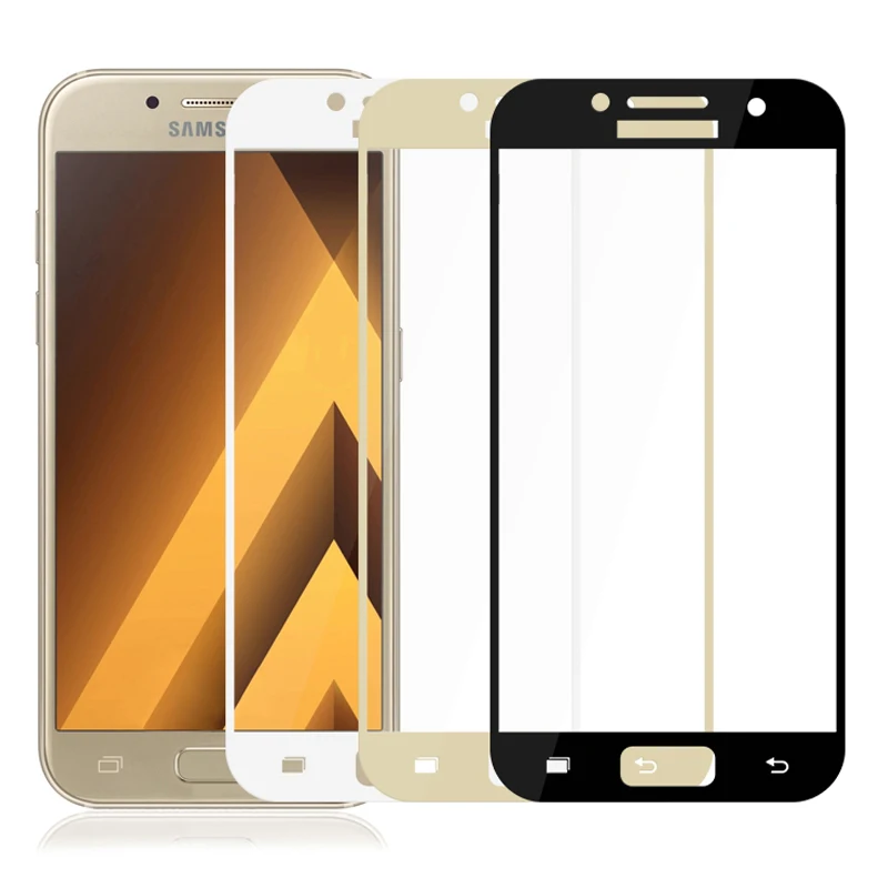 

For Samsung Galaxy A5 2017 Tempered Glass 9H 3D Full Screen Cover Explosion-proof Screen Protector Film For A520F SM-A520F