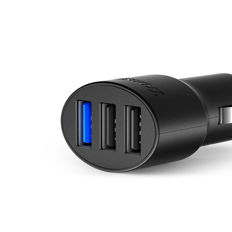 QC3.0 автомобильное зарядное устройство Tronsmart C3PTA 3 USB зарядных порта адаптер питания Quick Charge 3,0 VoltIQ совместим с Quick Charge 2,0