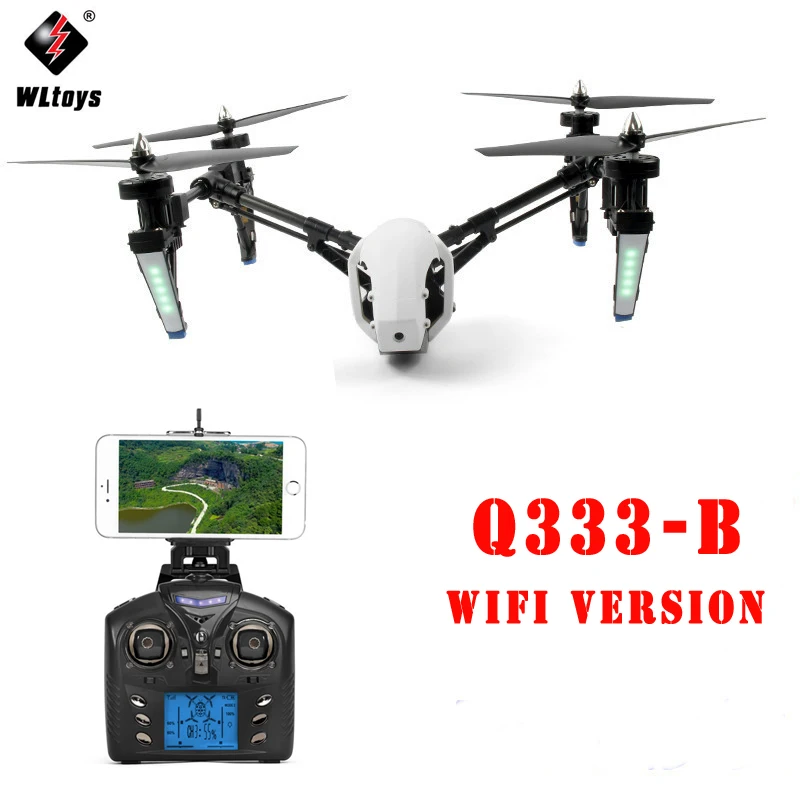 

WLtoys Q333-B Q333B 4CH Gyro Transformer One-Key-return & Headless Mode WiFi FPV RC Quadcopter RTF Aircraft with 0.3MP Camera