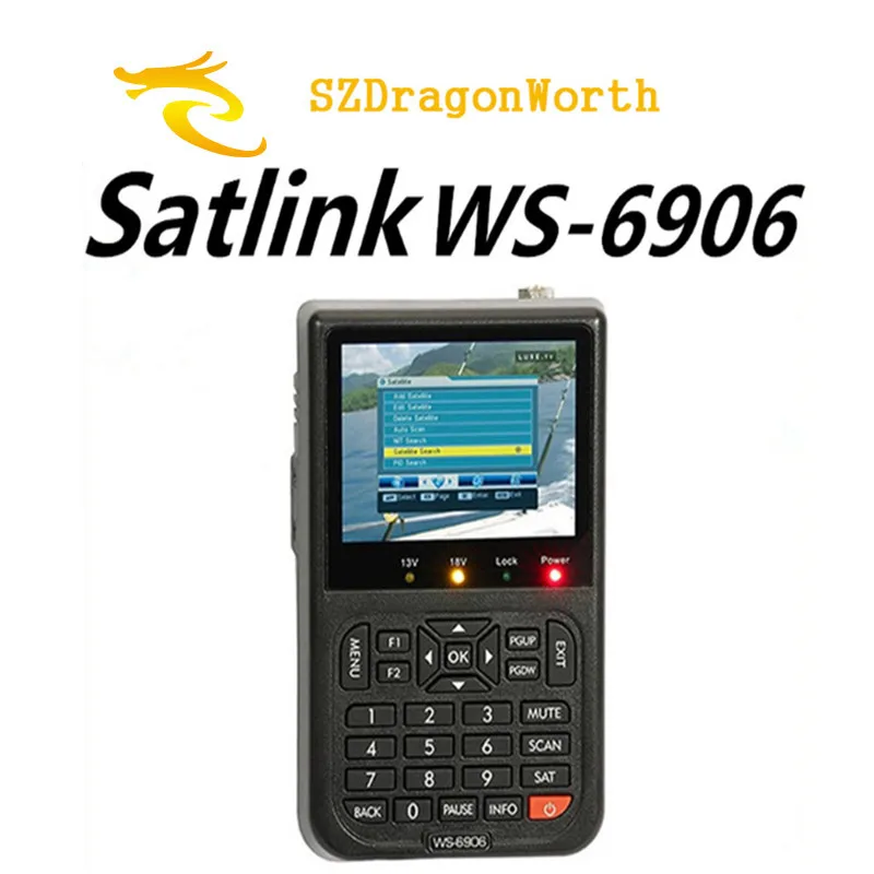 Satlink WS 6906 3.5" DVB S FTA digital satellite meter satellite finder