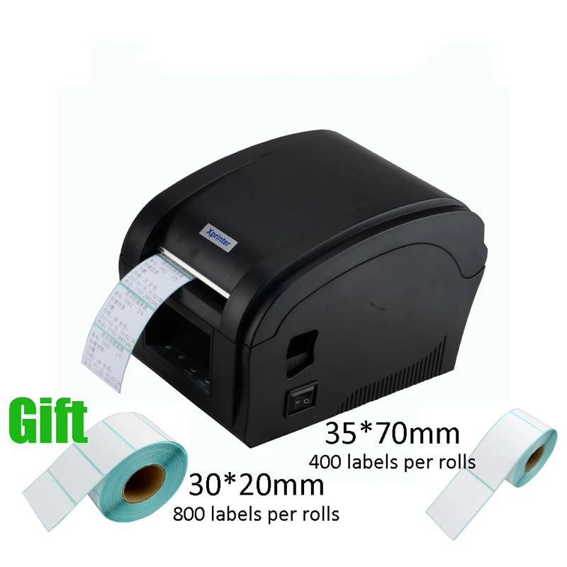 Thermal label printer USB interface 76mm barcode stickers printer for small price  label printing in store, supermarket