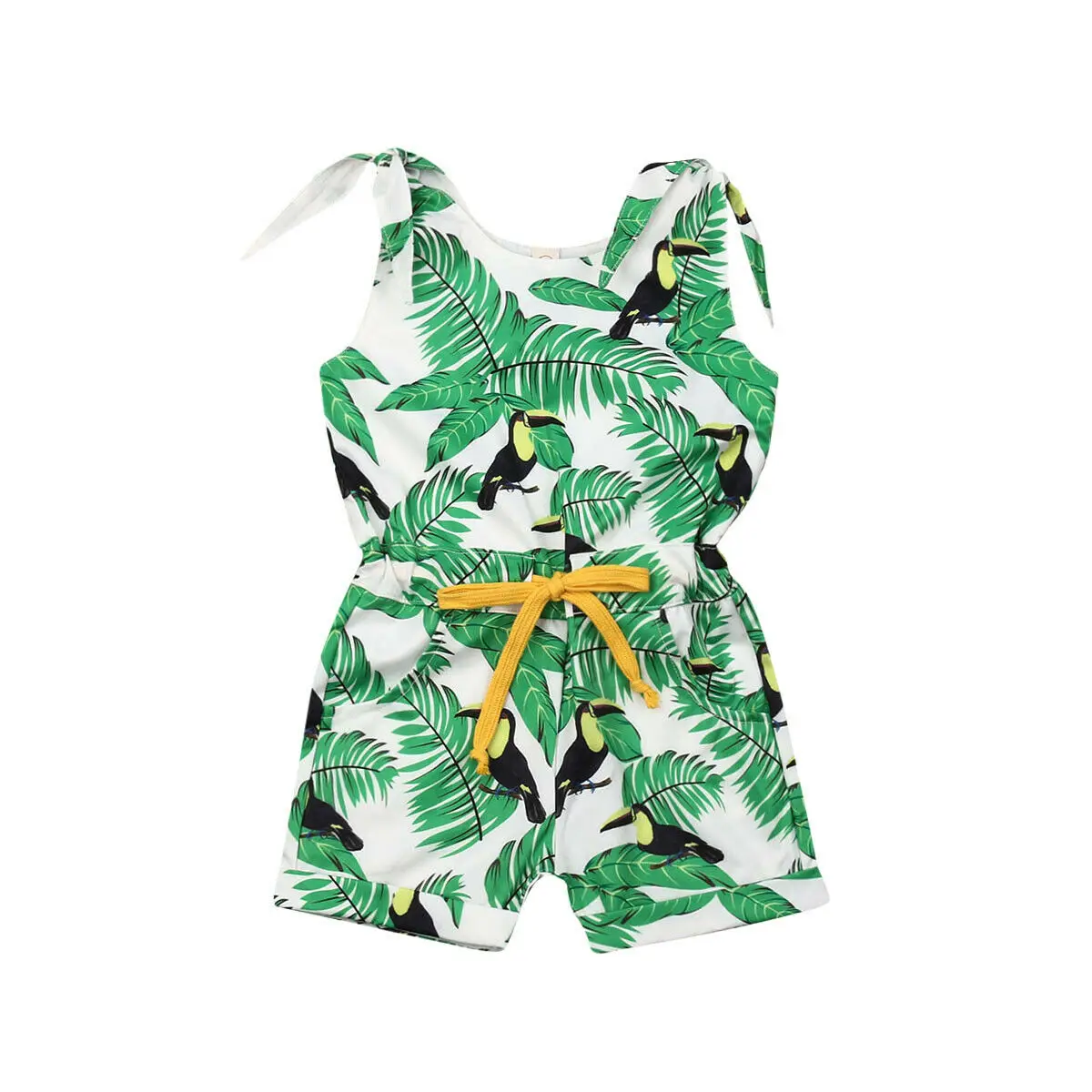 Toddler Baby Boys Onesies Summer Casual Outfits Hawaiian Style Floral One-Piece Romper