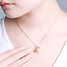 GVBORI Южная 9-10 мм Золотое жемчужное ожерелье с подвеской в виде сердца с 18K бриллиантом, ювелирные изделия