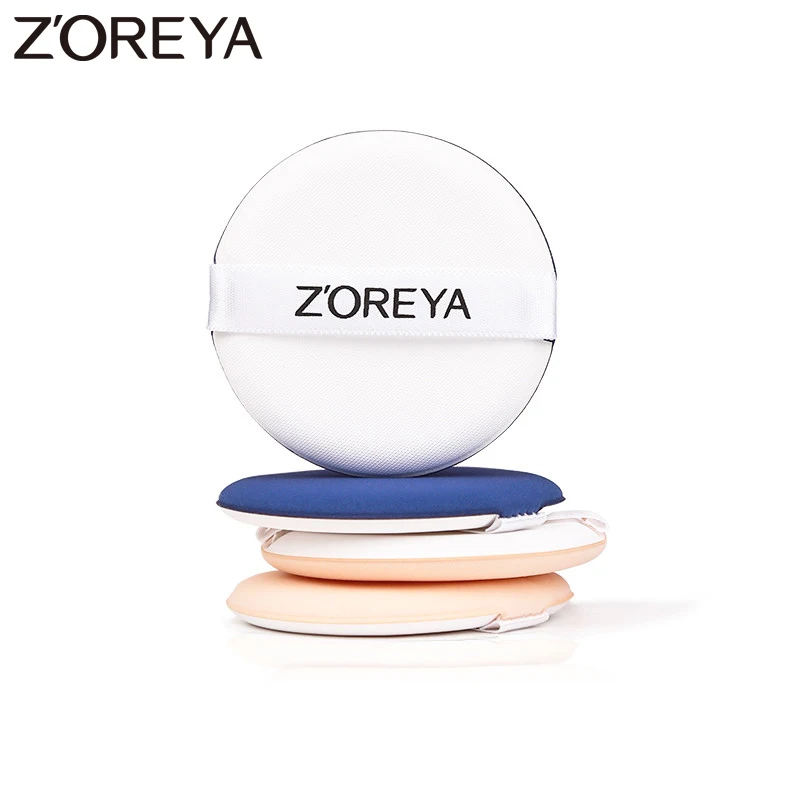 Zoreya брендовая синяя розовая воздушная подушка для пудры Мягкая косметическая пуховка для макияжа Влажная и сухая губка инструмент для макияжа