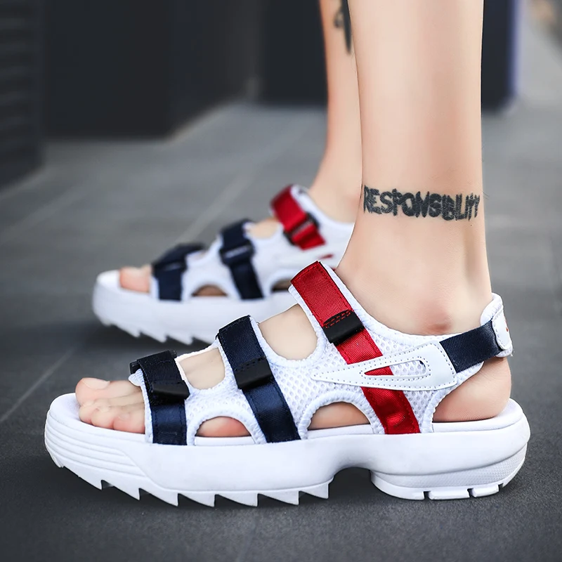 

Men's and fashion sandals lovers soft bottom non-slip outdoor beach slippers Rome hook and loop casual shoes Yasilaiya