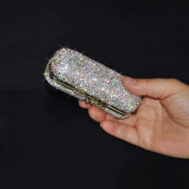 Творческий алмаз помада с блеском Lipsalve косметическая коробка защитный чехол с коробка для хранения с крышкой ювелирные украшения для макияжа подарки
