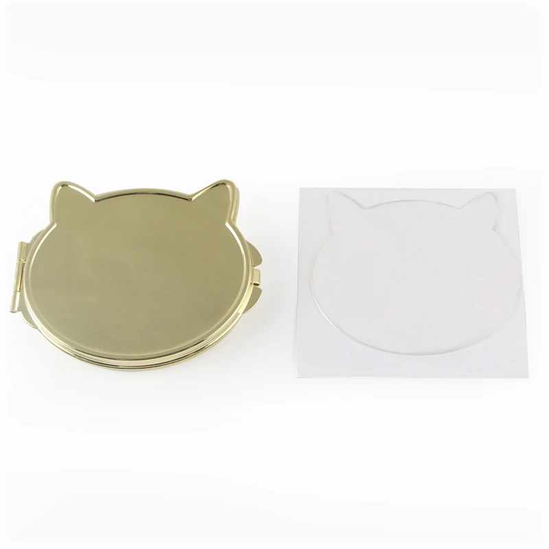 

Gold Cat Face Compact Mirror with Trail Order