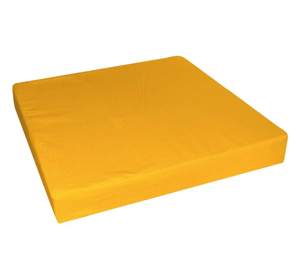aa301t Yellow 100 Cotton A grade Canvas Square 3D Box Sofa Seat Cover Pillow Case Sofa Seat