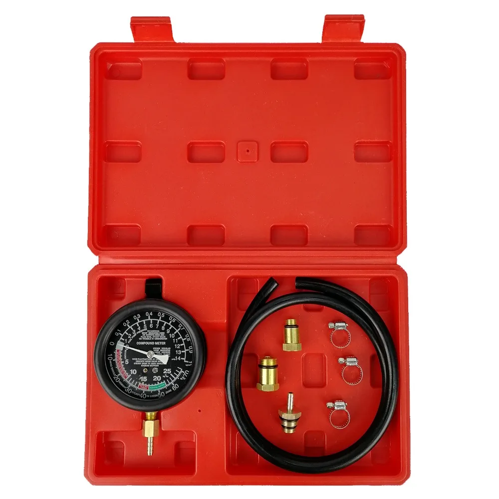 Exhaust Back Pressure Tester Set Pressure Gauge Test Tool Kit Sensor