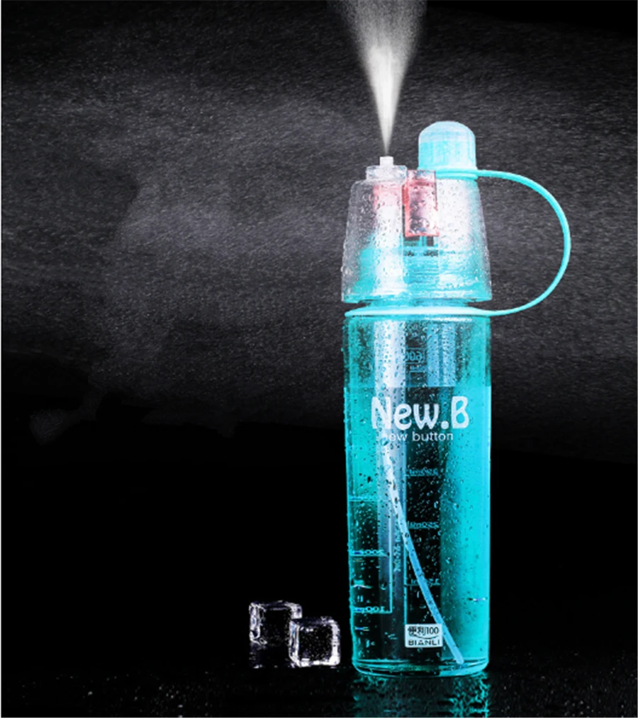 Creative outdoor sports kettle Portable spray cooling water bottle