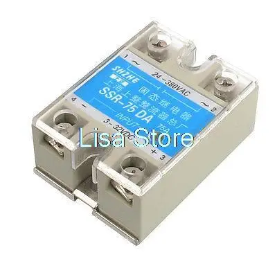 

Регулятор температуры 3-32VDC / 24-380VAC SSR 75A DC-AC твердотельное реле