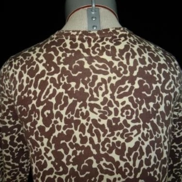 Lands End Kids cardigan sweater girls size L large 14 brown animal print sweater (3)