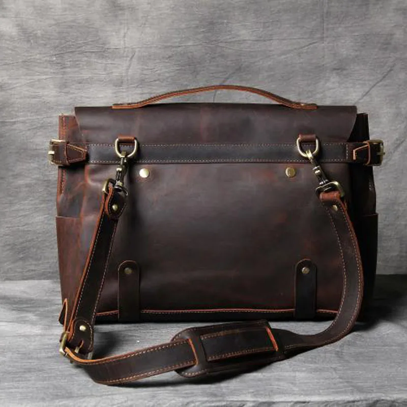 AETOO man Classic casual first layer of leather postman bag shoulder Messenger bag handmade original retro laptop bag
