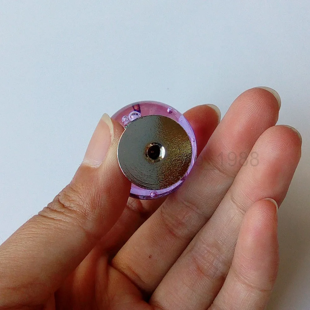 5 шт. фиолетовый 29 мм кристалл круглые ручки для шкафа; на ящики Ручка Шкаф ручки круглая ручка для комода круглые ручки H1283