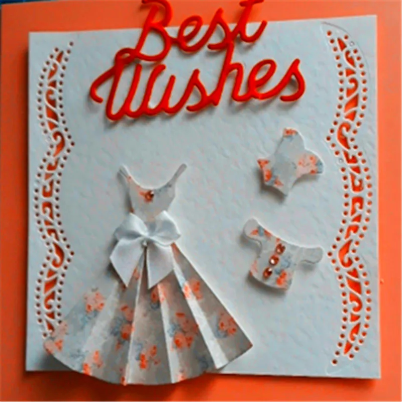 

Princess Dress build up METAL CUTTING DIES Scrapbooking paper craft card emboss knife blade punch stencil cut die