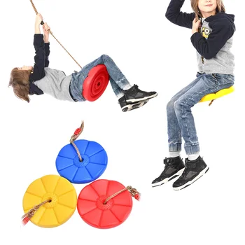 

Outdoor Garden Children Swing Toys Round Seat Chair Swing for Kids Backyard Tree Saucer Swing Flyer Rope Amusement Park Toy