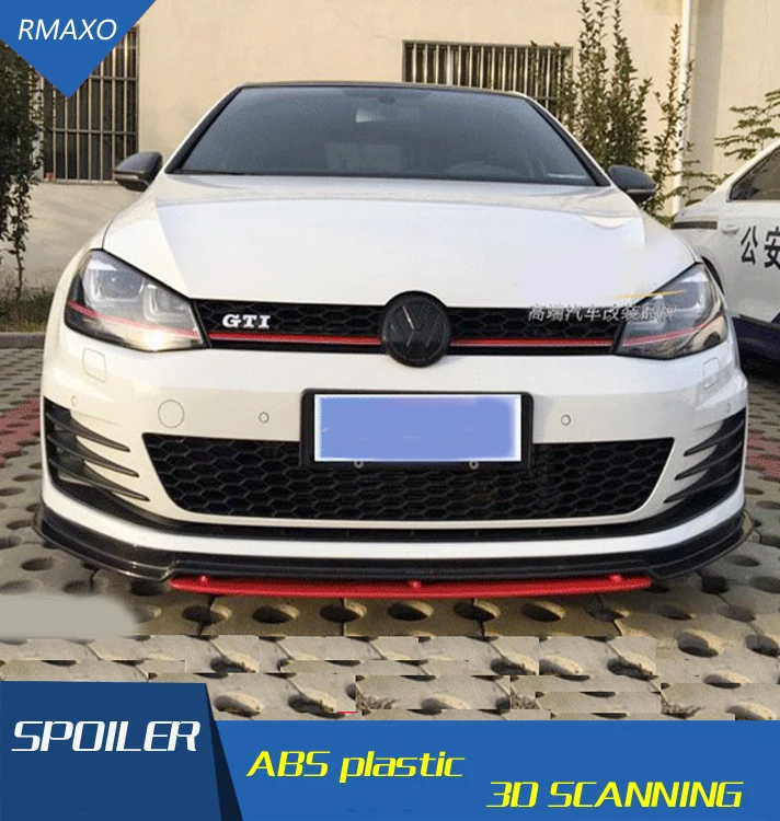 For Volkswagen Golf 7.5 Body kit spoiler For Golf G TI ABS Rear lip rear spoiler front Bumper Diffuser Bumpers Protector