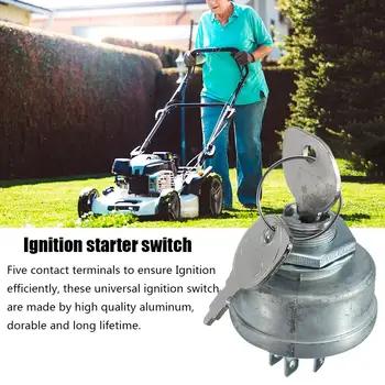 

Lawn Mower Ignition Starter 5 Spade Terminal Engine Starter Switch Switch With Key For Husqvarna Construction Tools
