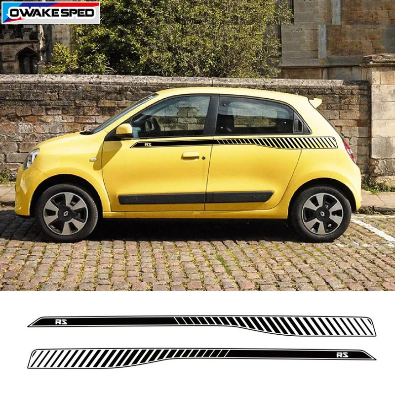 Гоночные спортивные полосы для Renault Twingo RS-17 Автомобиль Стайлинг двери линии талии Стикеры Авто аксессуары внешний Модифицированная наклейка