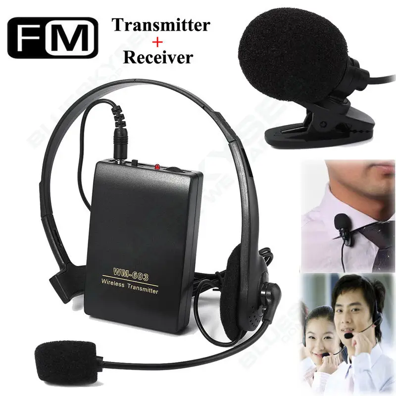 

Free shipping!Wireless FM Transmitter Receiver Lapel Clip Headset Mini Microphone Mic System
