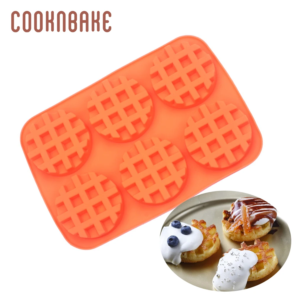 COOKNBAKE вафельная форма для печенья, силиконовые формы для выпечки торта, круглое печенье, конфеты, форма шоколада, желе, ледяной десерт, формы - Цвет: CDY-145