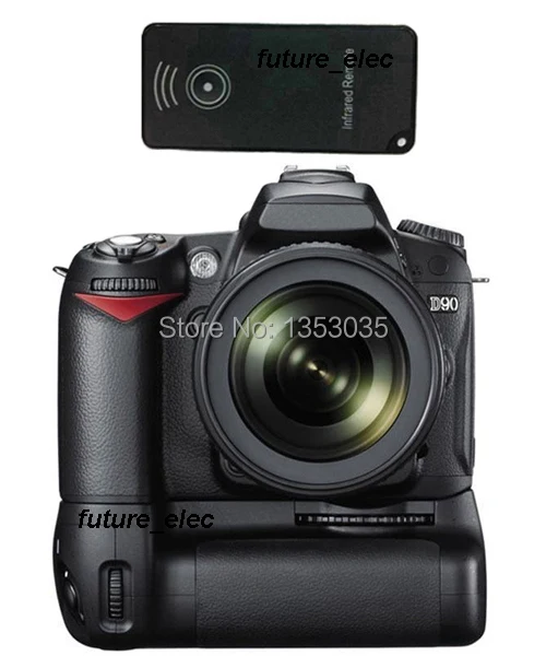 

New Vertical Power Shutter 2-Step Battery Hand Grip Holder Pack For Nikon D90 D80 DSLR Digital SLR Camera + IR Remote Controller