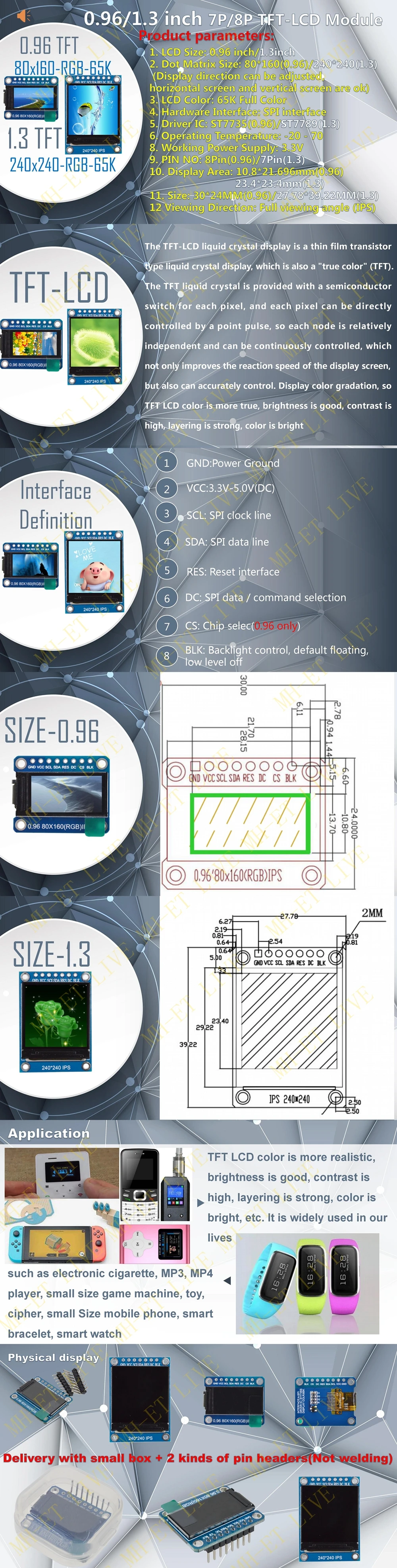 0.96TFT 1.3TFT-MH-ET LIVE
