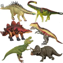 Пластиковая модель динозавра трицератозавра тираннозавра Стегозавра с длинным вырезом спинозавр игрушка ребенок моделирование