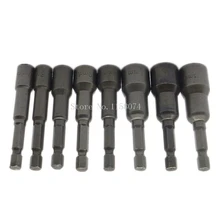 8 штук в упаковке профессиональная 1/" шестигранный, Магнитный Гайка Драйвер Набор торцевых головок метрические ударные сверла адаптер 6-13 мм для Мощность инструменты