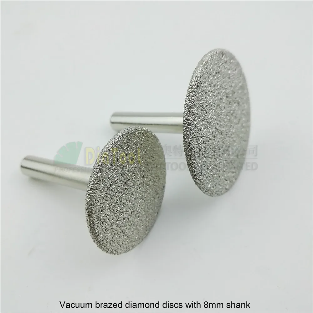 2pcs/set Vacuum brazed diamond saw blade cutting discs with 8mm round shank (Dia 50mm+40mm) long life fast working