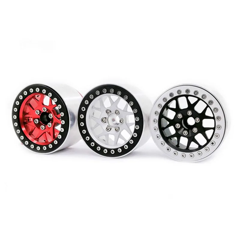 Колесные диски из алюминиевого сплава 2 с бусинами для 1/10 RC Crawler Axial SCX10 II 90046 TRX4 D90