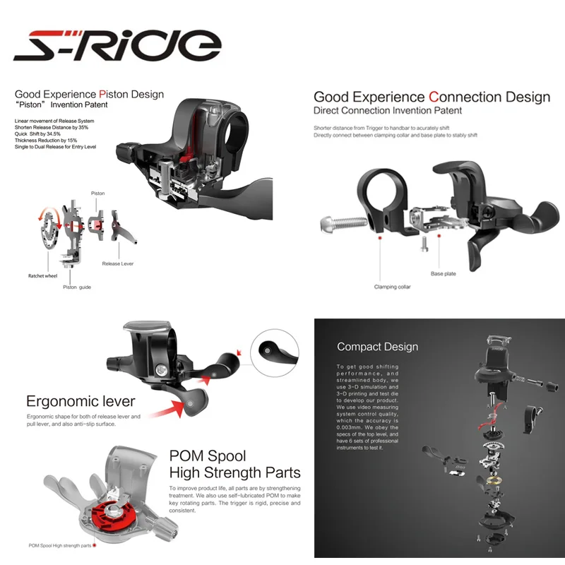 Триггерные переключатели дискового тормоза S Ride MTB 3x9s совместимые с SHIMANO