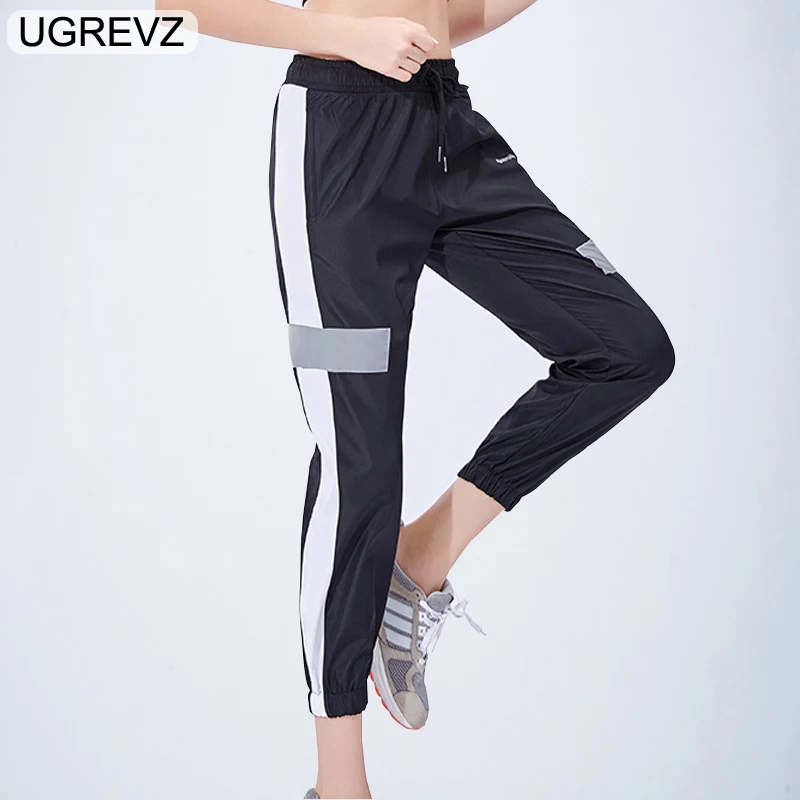 UGREVZ 2019 Новый Для женщин брюки свободные дышащие спорта работает спортивная одежда для Для женщин Спорт Тренажерный зал работает