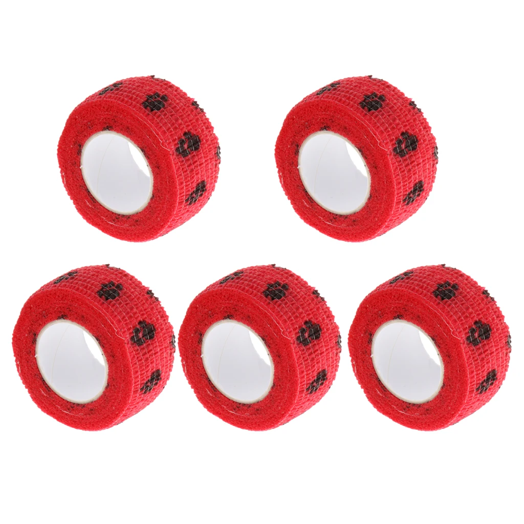 5 Pieces Non Woven Pet Dog and Cat Wound Self Adhesive Bandage Tape