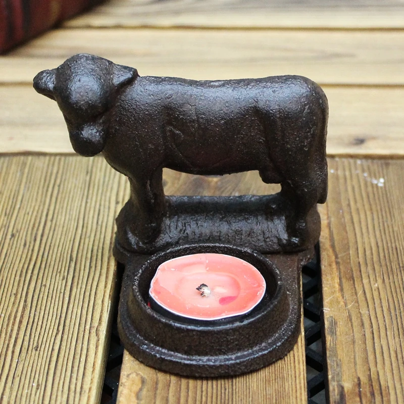 Old Industrial Heavy Animal Accents Tortoise Design Cast Iron Tea Light Candle Holder Old Industrial Heavy Animal Accents Tortoise Design Cast Iron Tea Light Candle Holder