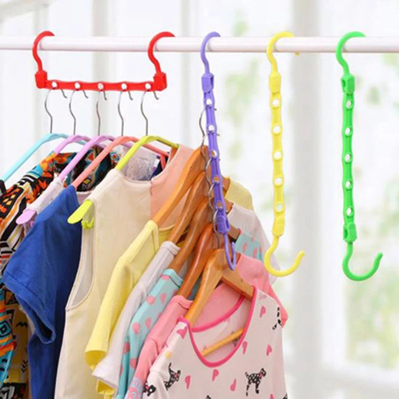 

Clothes Hanger Magic Multi-Functional Dual Hanger Folding Clothes Hanger Clothing Drying Rack Storage Holder Racks shelf