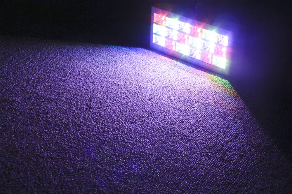 18 светодиодов звуковой контрольный светодиод красочный/Белый прожектор для сцены, дискотек стробоскоп световая вспышка Освещение сцены клуба эффект ЕС/США штекер