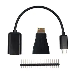 Набор нулевых предметов для Raspberry Pi Zero посылка аксессуары Mico USB к OTG линии