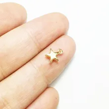 Eruifa 20 шт. 6 мм мини Звезда цинковый сплав ожерелье, серьги браслет ювелирные изделия DIY ручной работы 2 цвета золото и Родий Серебро