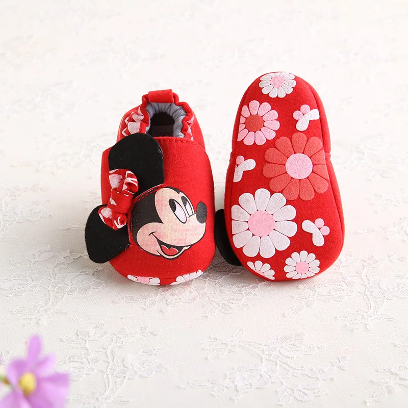 Disney 2018 mode Mickey nouveau automne hiver bébé chaussures filles premiers marcheurs nouveau-né chaussures 0-18M chaussures premiers marcheurs