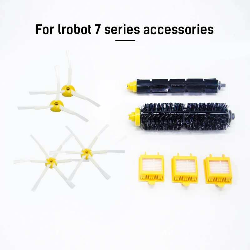 

Replacement Part Kit For iRobot Roomba 700 600 500 Series Main Brush + HEPA Filter + Side Brush Vacuum Cleaner parts