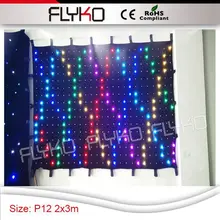 P12 горячее шоу портативный светодиодный экран просмотра видео светодиодный занавес штора дисплей 7ft по 10ft