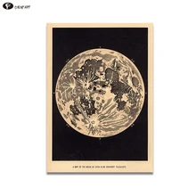 CHENFART Canvas Prints Vintage Moon Art Print Poster of the Moon Home Decor Decorative Pictures no Framed