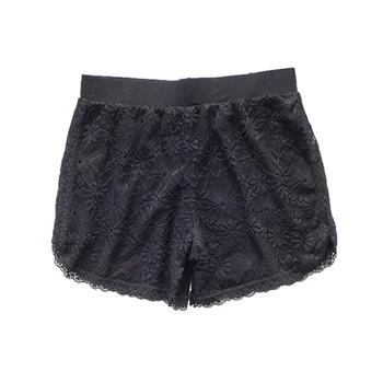 

New Summer Women Shorts Black White Lace Casual Girls Sexy Short Panties Fashion Ladies Solid Color Wide Waist Women's Clothing