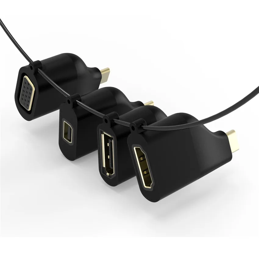 

TYPE C to HDMI 4K 60HZ Adapter USB C to VGA DP Mini DP Converter Male to Femal with Keychain Style for MacBook 2017 Galaxy S9